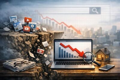 Publisher Traffic unter Drucknull Kleine Websites verlieren sechzig Prozent